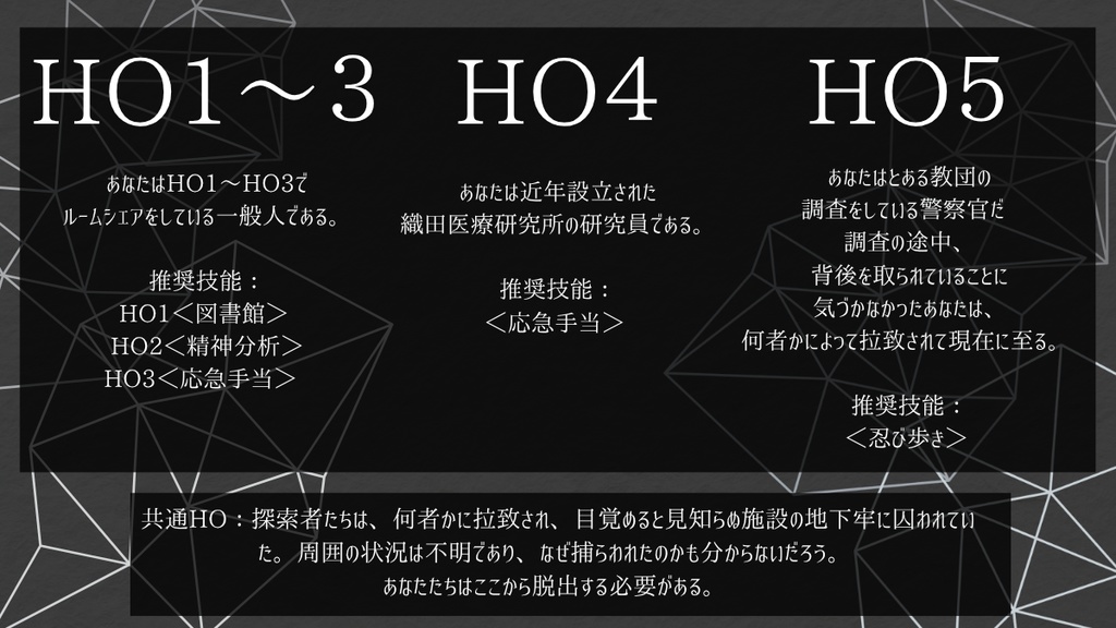 【CoCシナリオ】器の子