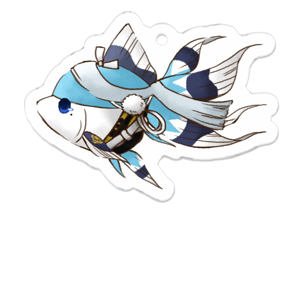 刀剣金魚 大和守安定アクキー