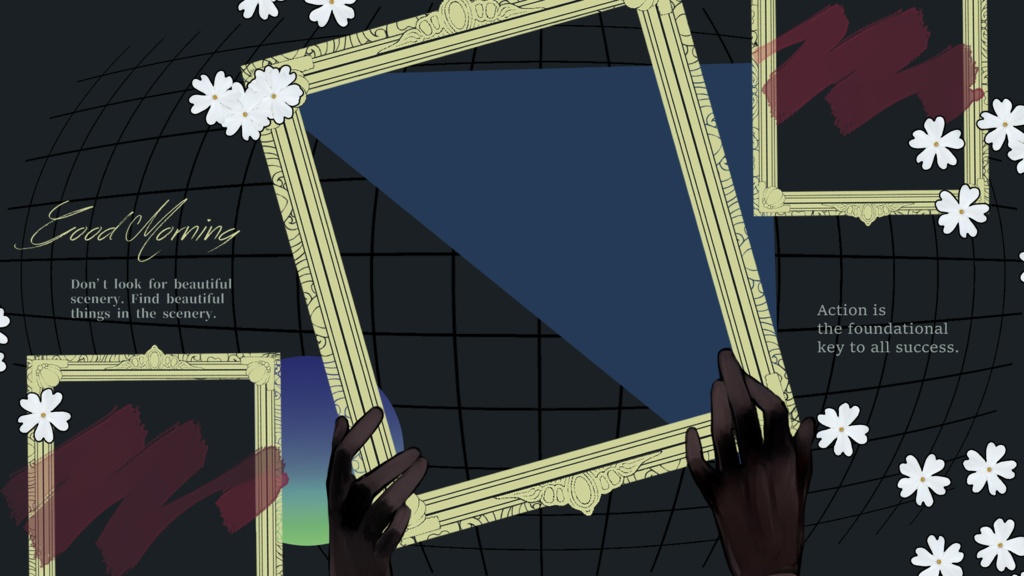 【フリー素材】シックな額縁風素材