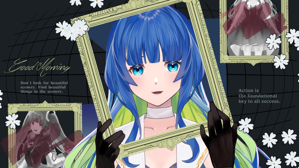 【フリー素材】シックな額縁風素材