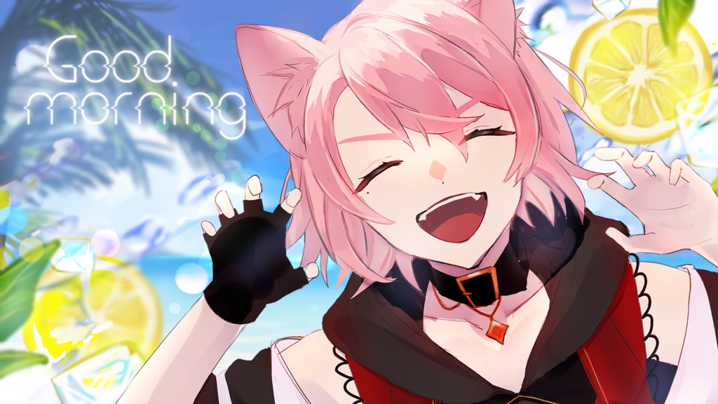 【フリー素材】海とレモン