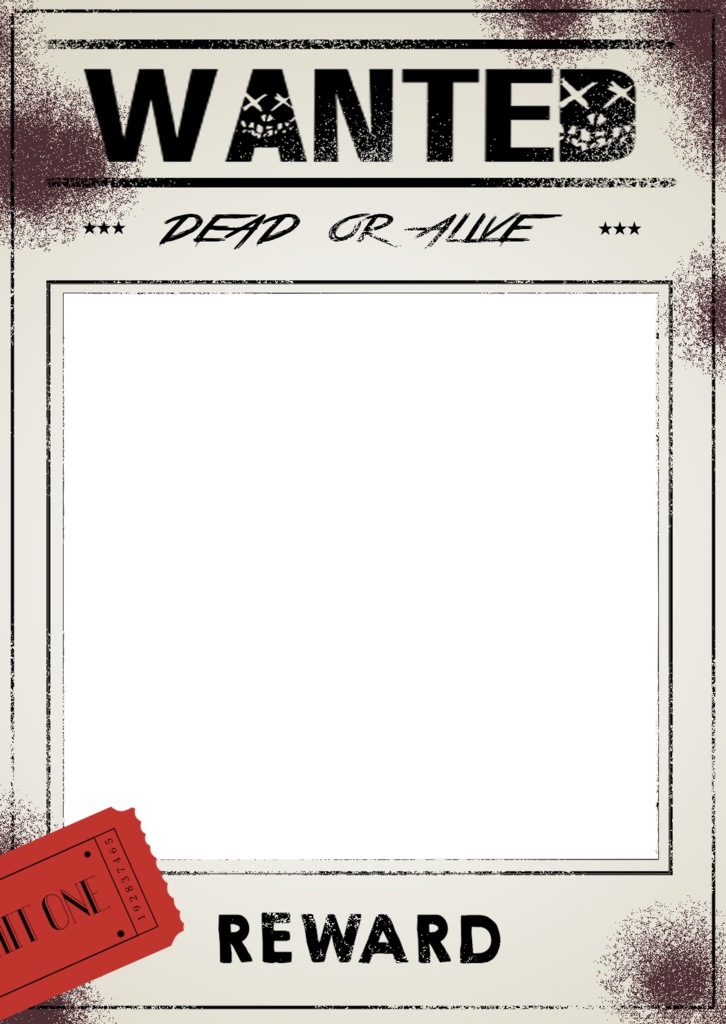 【フリー素材】指名手配ポスター風
