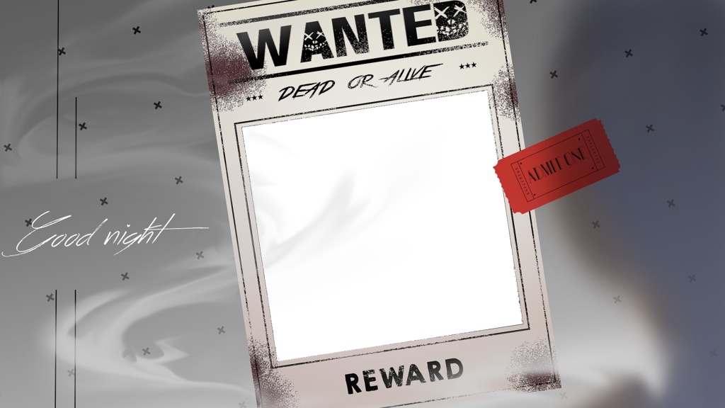 【フリー素材】指名手配ポスター風