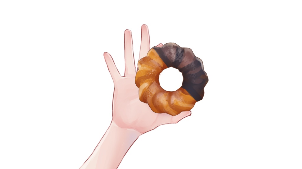 【フリー素材】おはようドーナツ