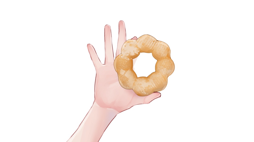 【フリー素材】おはようドーナツ