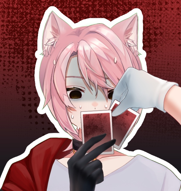 【フリー素材】カードを持つ手と扇子を持つ手素材【Vtuber素材】