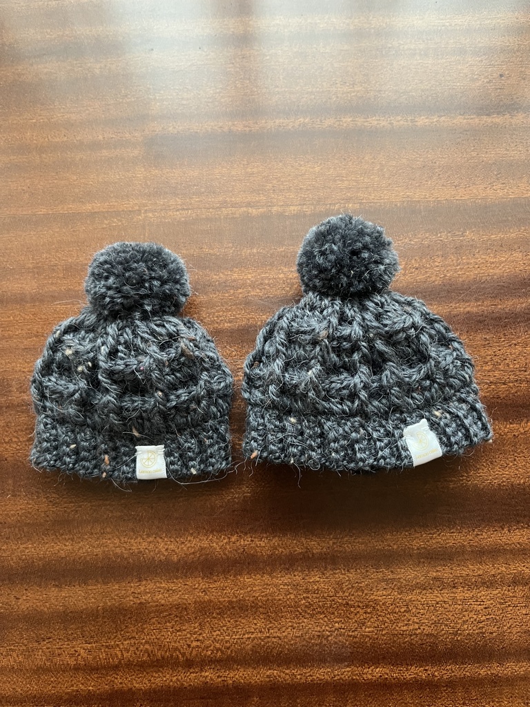 ふわのワッフルニット帽