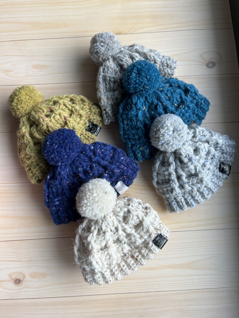 ふわのワッフルニット帽