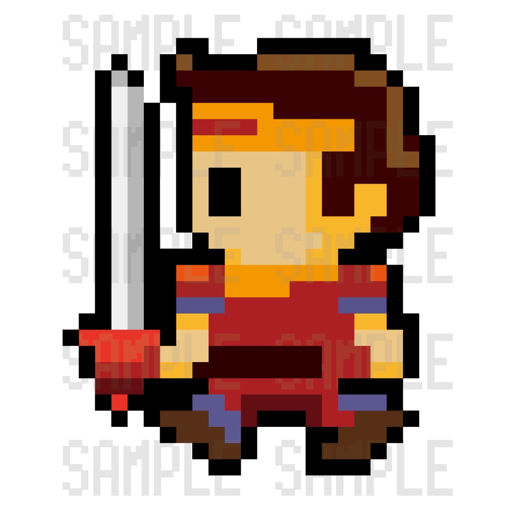 ドット絵素材・剣士