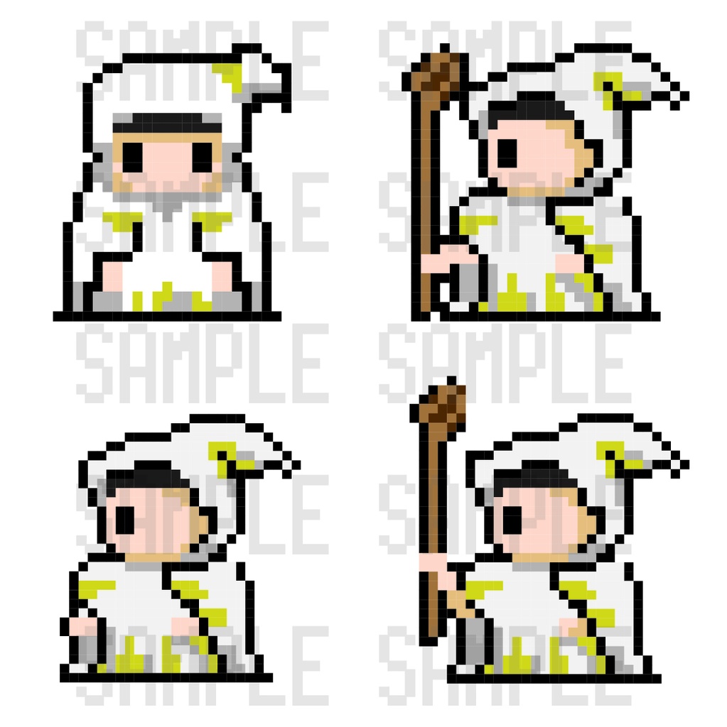 ドット絵素材・魔法使い
