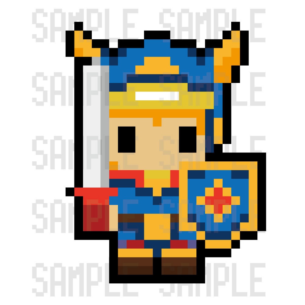 ドット絵素材・鎧の勇者1