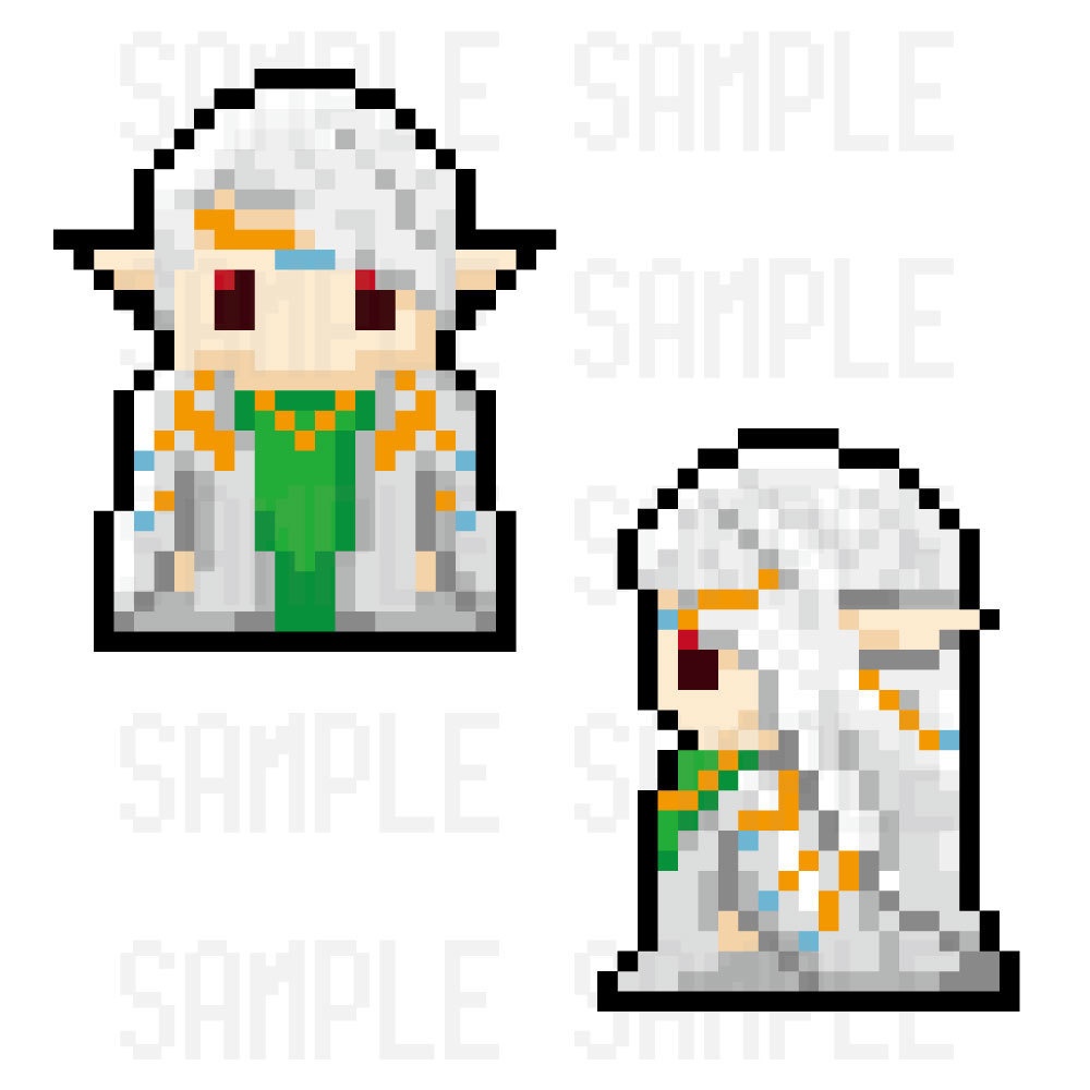 ドット絵素材・男性のエルフ