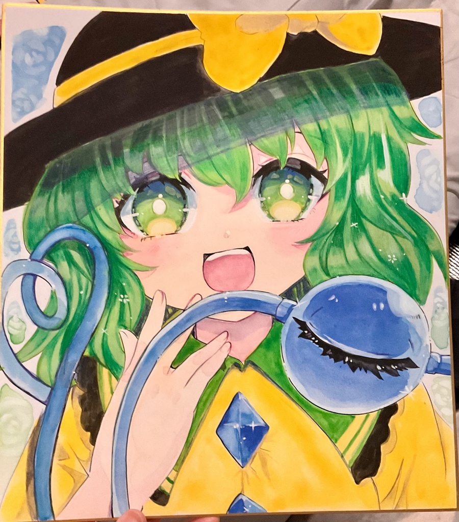 【東方project】同人※ 古明地こいし大色紙※手描きイラスト※手描き色紙