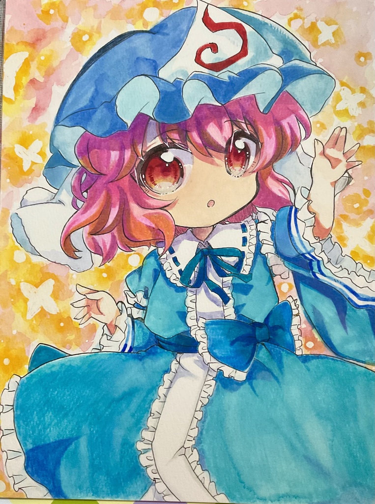 【東方project】同人※西行寺幽々子と魂魄妖夢の水彩画セット