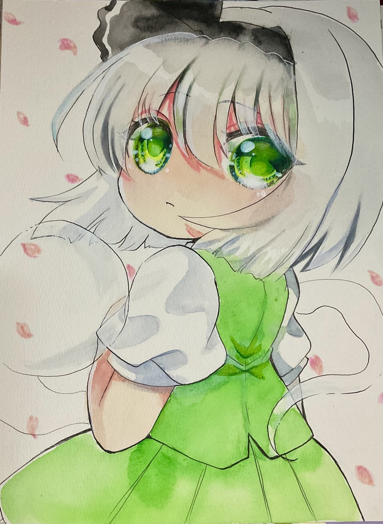 【東方project】同人※西行寺幽々子と魂魄妖夢の水彩画セット