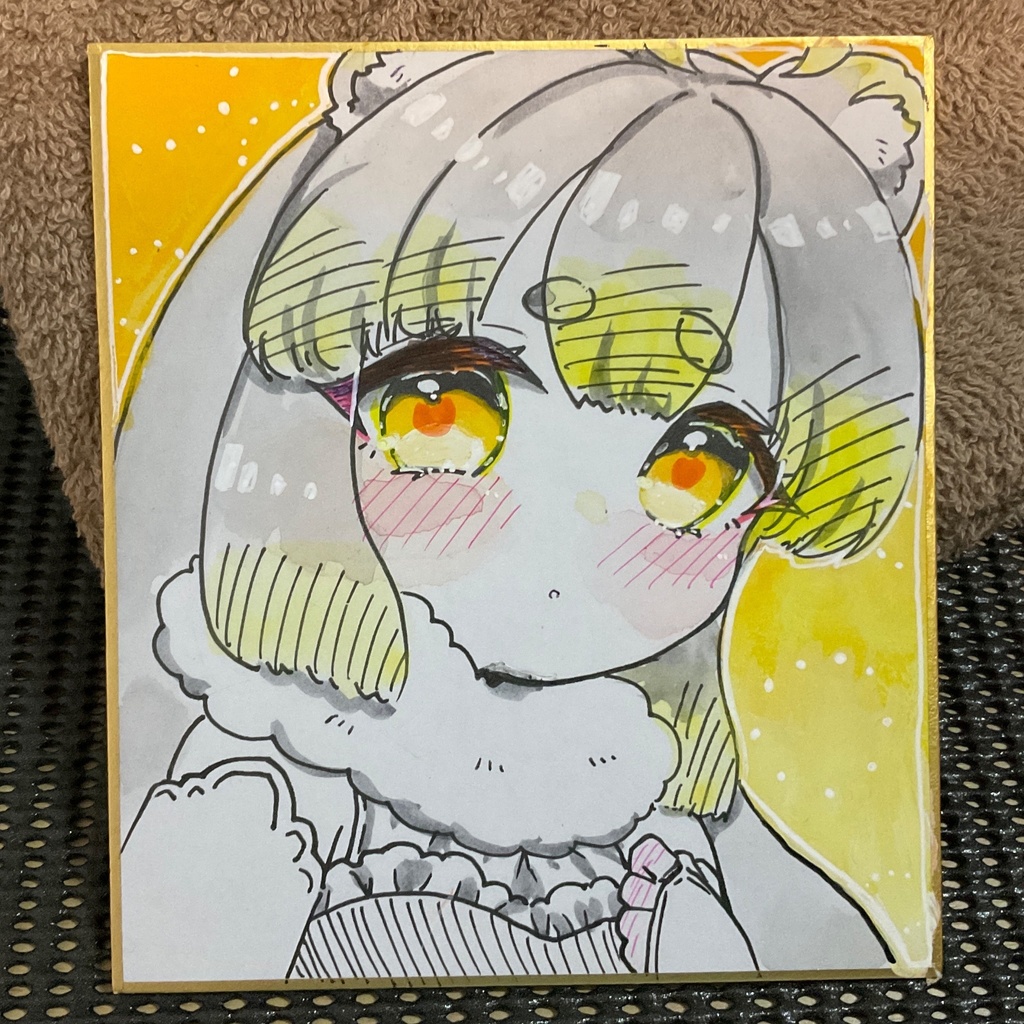 【オリジナル】*狐の楓と狸の銀杏 ミニ色紙