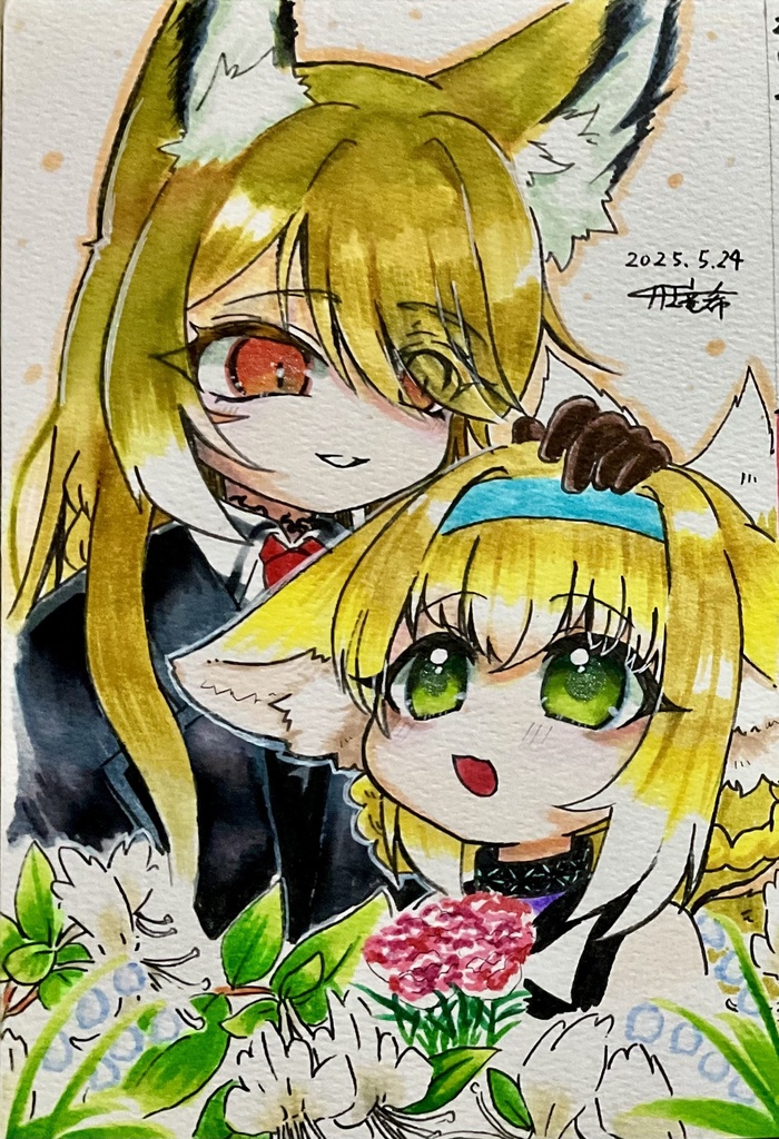 【アークナイツ】母の日💐水彩イラスト