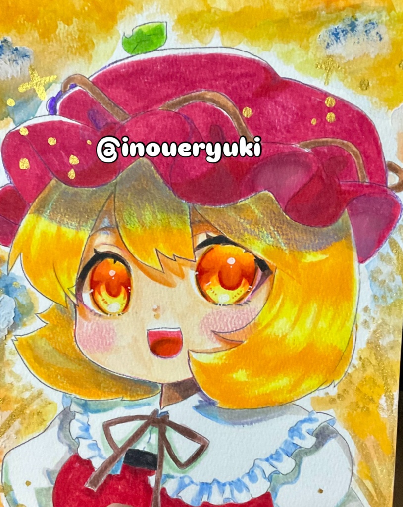 【東方Project】秋穣子の手描きイラスト🌾