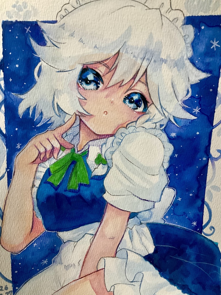 【東方Project】咲夜の水彩画とフランの大色紙