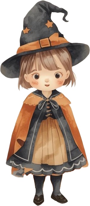 【ハロウィン・ダウンロード素材集】水彩風アンティークの可愛らしいクリップアート!素材50点セット (PNG背景透過)