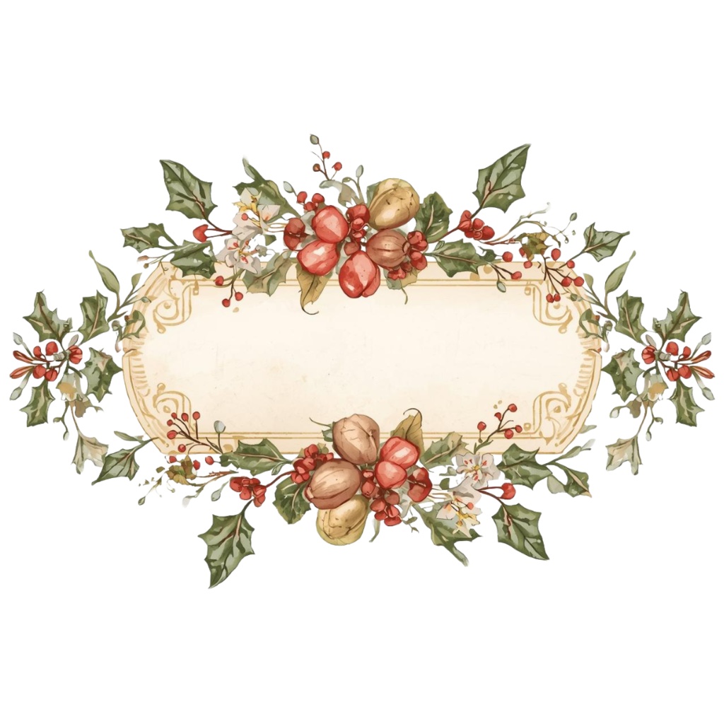 【クリスマス・ダウンロード素材集】水彩風の温かみのある大人可愛いクリップアートが満載!素材50点セット (PNG背景透過)