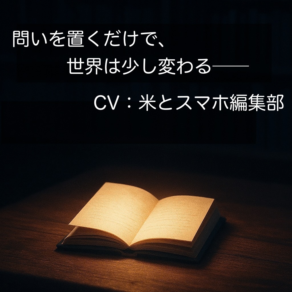 問いを置くだけで、世界は少し変わる──