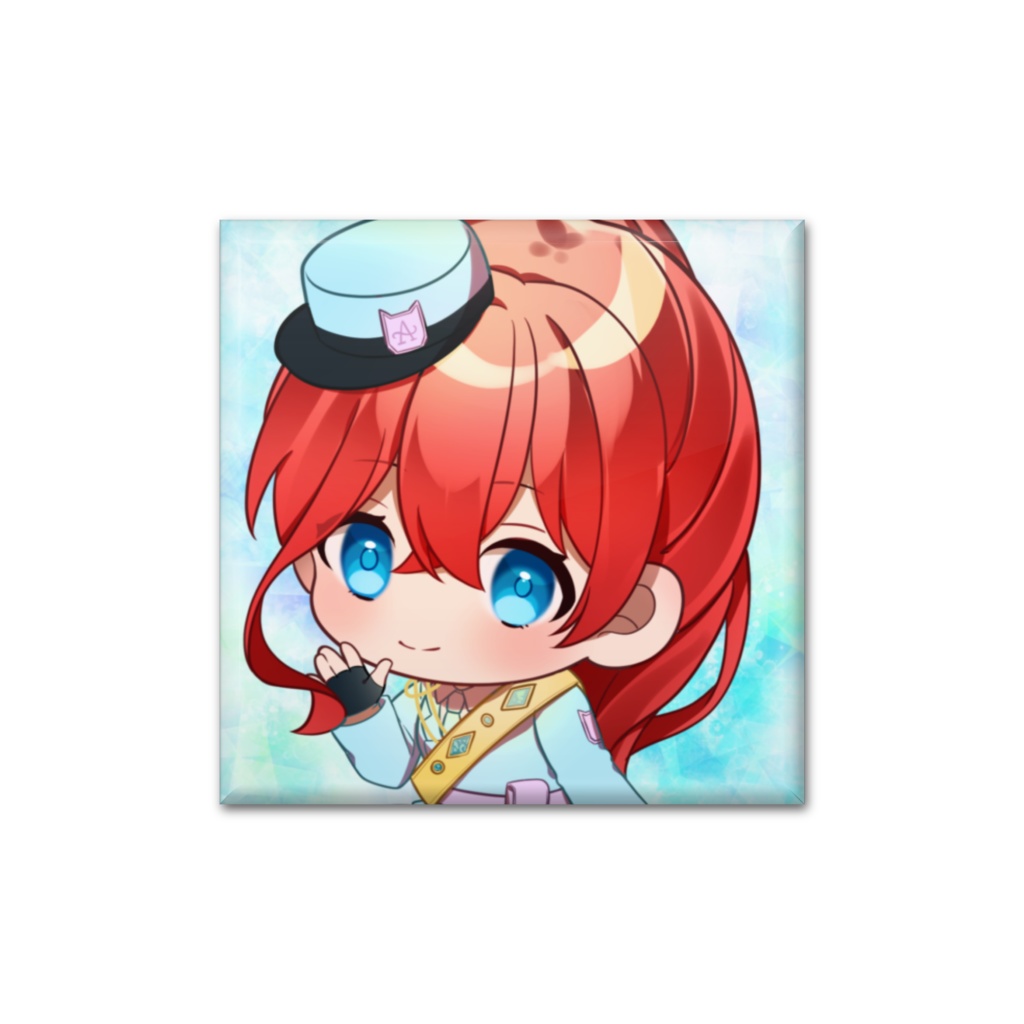 彩雨アカネ 缶バッジ・スクエア缶バッジ