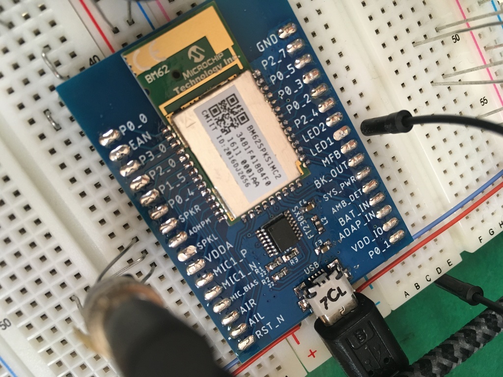 BM62BluetoothオーディオモジュールDIP化基板