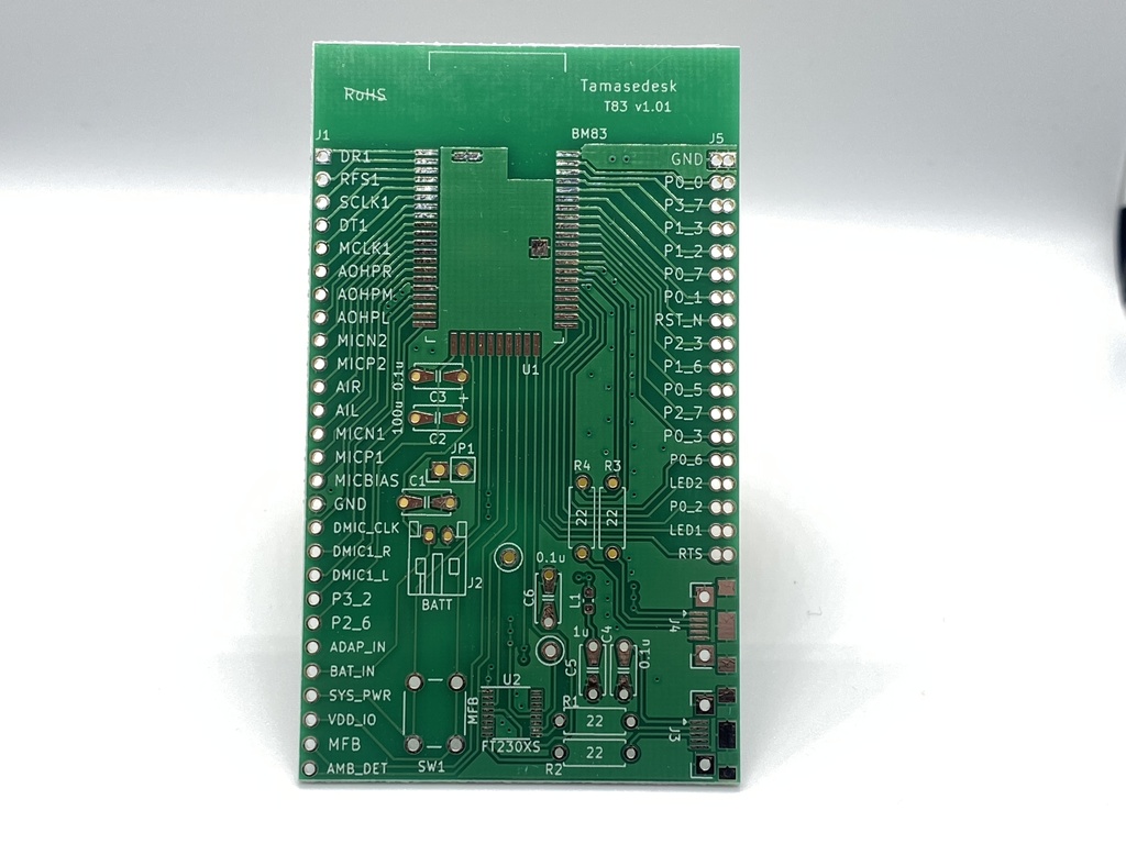 BM83BluetoothオーディオモジュールDIP化基板
