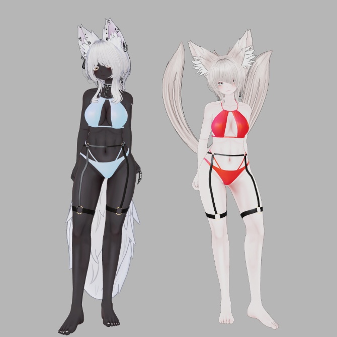 【仙猫_豺狼対応】水着+ホットパンツ【MA設定済み】