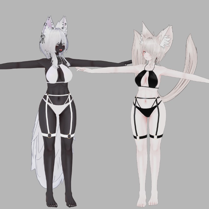 【仙猫_豺狼対応】水着+ホットパンツ【MA設定済み】