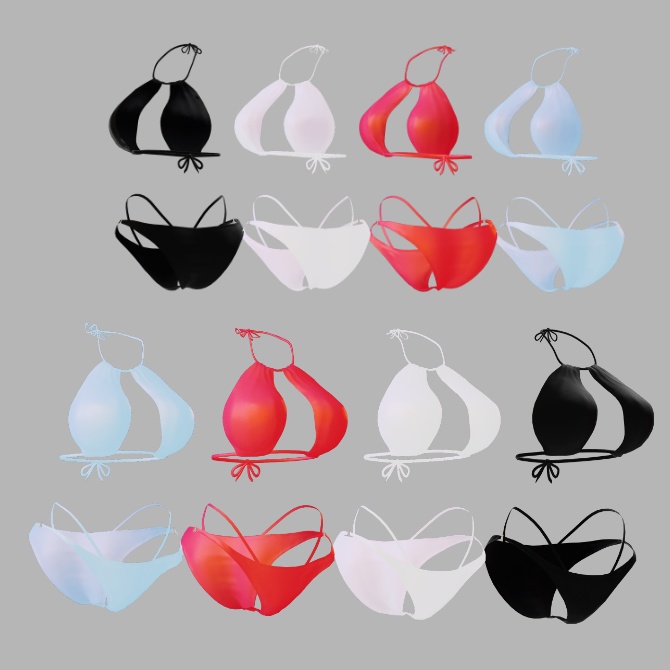 【仙猫_豺狼対応】水着+ホットパンツ【MA設定済み】