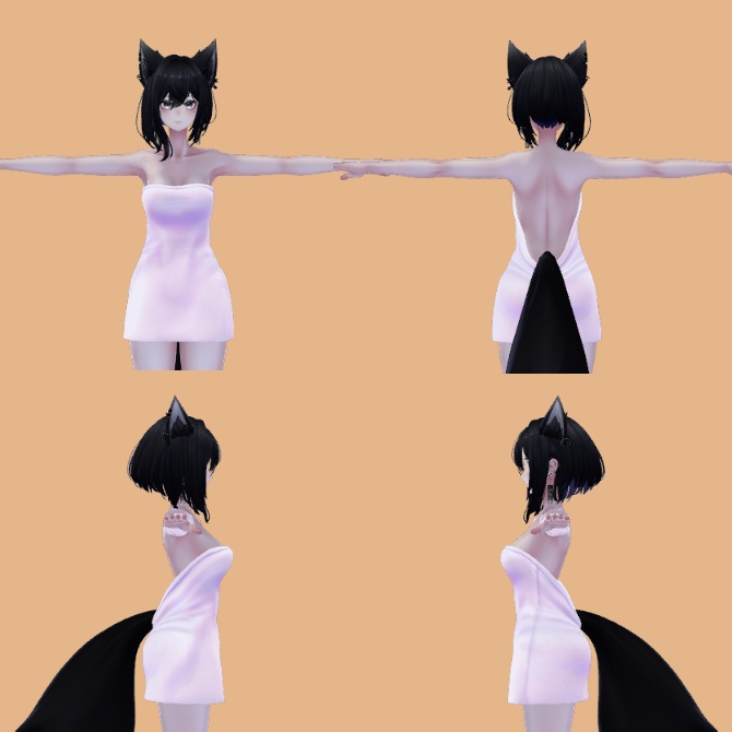 【仙猫_豺狼_ラシューシャ対応】バスタオル2種+おまけ【MA設定済み】v1