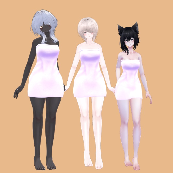 【仙猫_豺狼_ラシューシャ対応】バスタオル２種+おまけ【MA設定済み】v1
