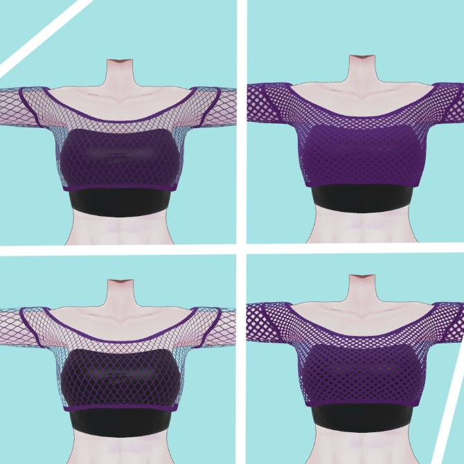 【仙猫_豺狼対応】フィッシュネットトップ【MA設定済み】v1.0