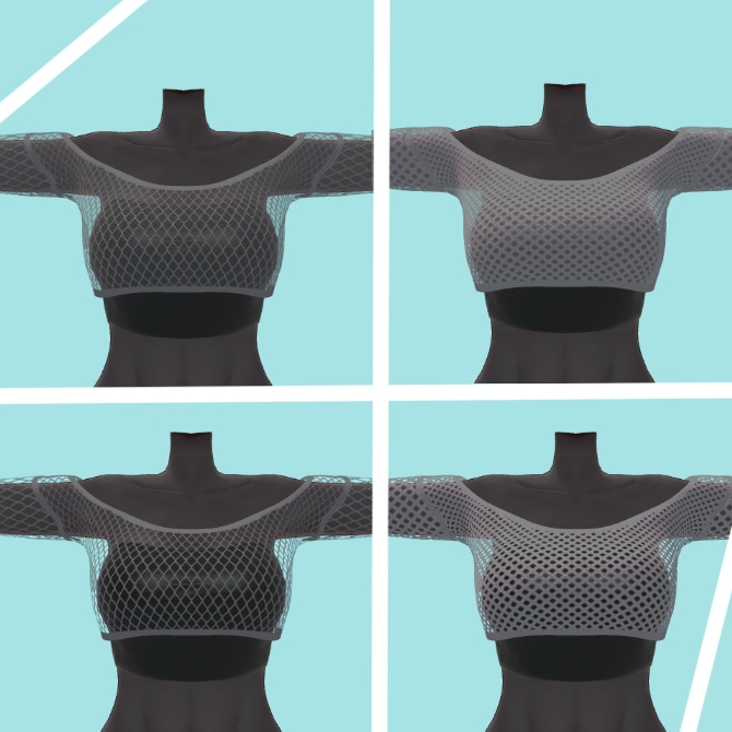 【仙猫_豺狼対応】フィッシュネットトップ【MA設定済み】v1.0