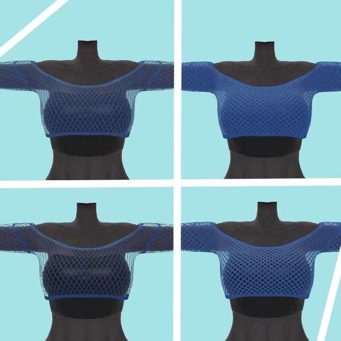 【仙猫_豺狼対応】フィッシュネットトップ【MA設定済み】v1.0