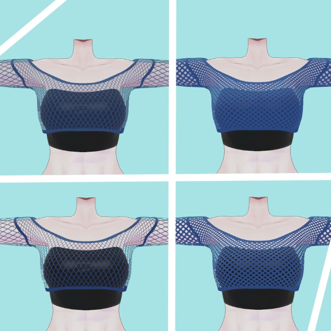 【仙猫_豺狼対応】フィッシュネットトップ【MA設定済み】v1.0