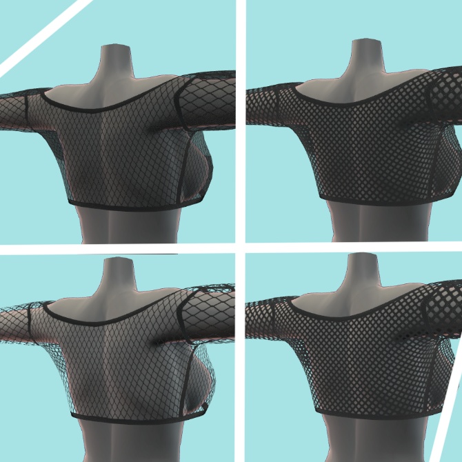 【仙猫_豺狼対応】フィッシュネットトップ【MA設定済み】v1.0