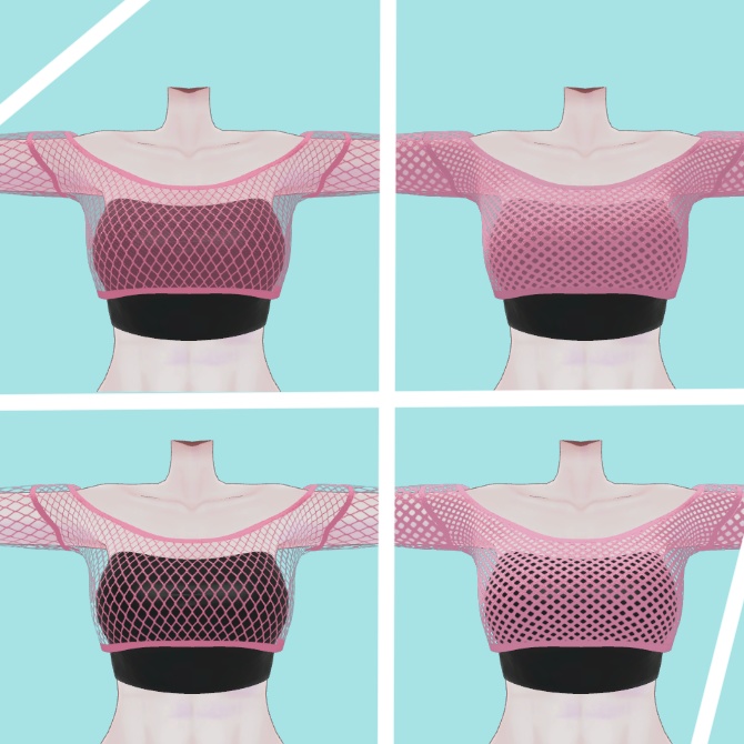 【仙猫_豺狼対応】フィッシュネットトップ【MA設定済み】v1.0