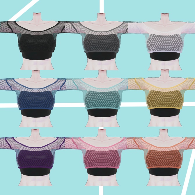 【仙猫_豺狼対応】フィッシュネットトップ【MA設定済み】v1.0