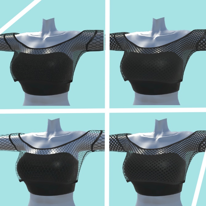 【仙猫_豺狼対応】フィッシュネットトップ【MA設定済み】v1.0