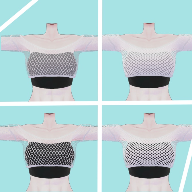 【仙猫_豺狼対応】フィッシュネットトップ【MA設定済み】v1.0