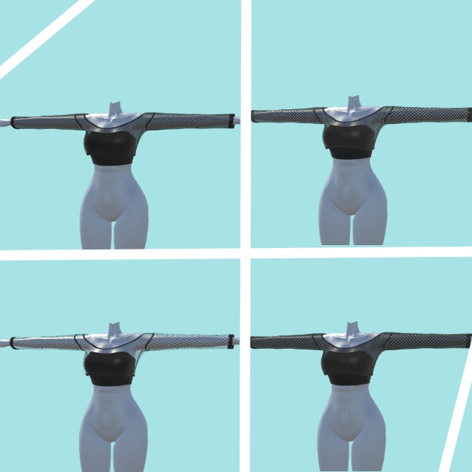 【仙猫_豺狼対応】フィッシュネットトップ【MA設定済み】v1.0