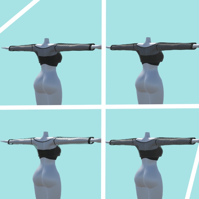 【仙猫_豺狼対応】フィッシュネットトップ【MA設定済み】v1.0