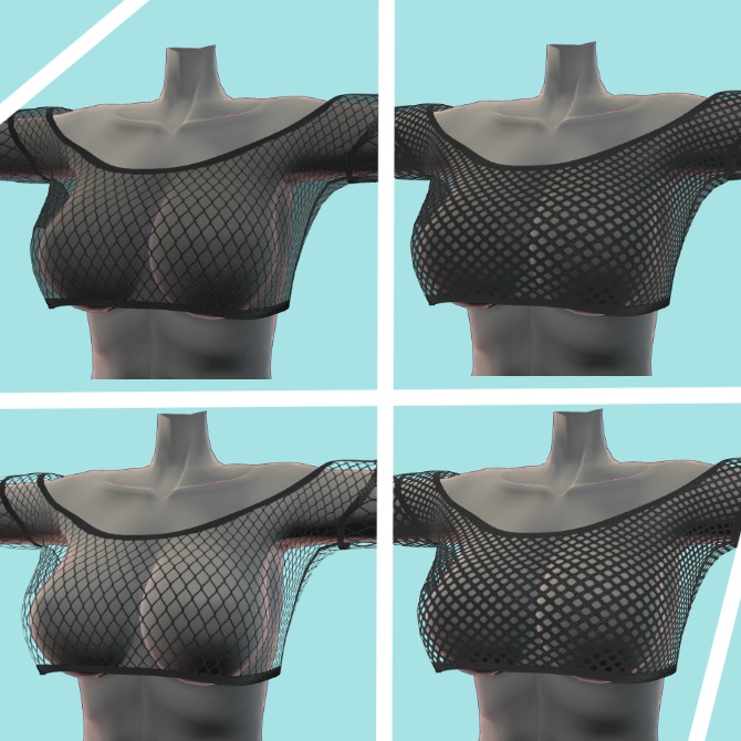 【仙猫_豺狼対応】フィッシュネットトップ【MA設定済み】v1.0