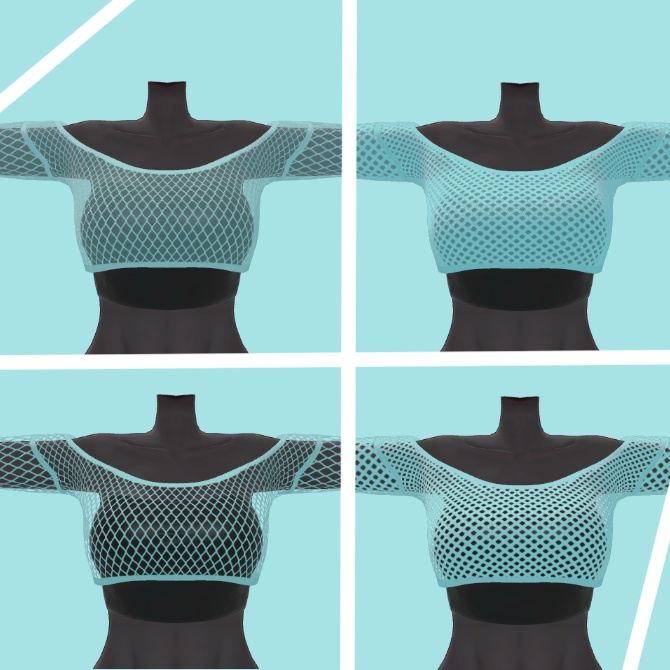 【仙猫_豺狼対応】フィッシュネットトップ【MA設定済み】v1.0