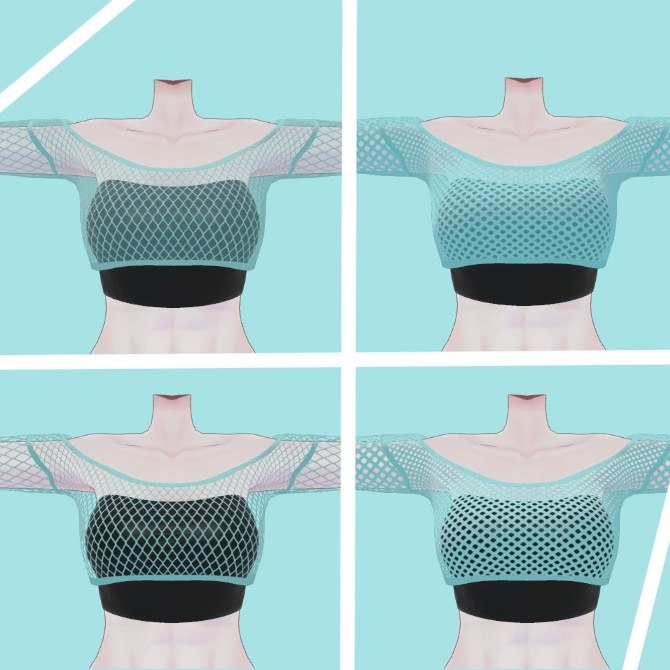 【仙猫_豺狼対応】フィッシュネットトップ【MA設定済み】v1.0