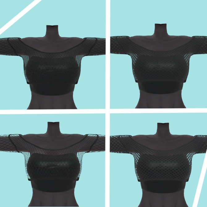 【仙猫_豺狼対応】フィッシュネットトップ【MA設定済み】v1.0