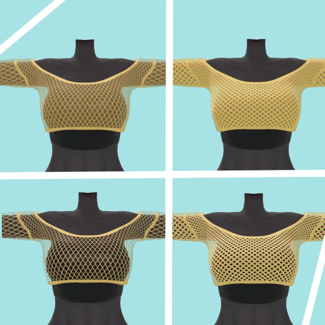 【仙猫_豺狼対応】フィッシュネットトップ【MA設定済み】v1.0